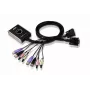 ATEN 2-Port USB DVI KVM Switch με ήχο, 1920 x 1200 Pixel, WUXGA, 1,9 W, μαύρο