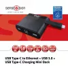 CLUB3D USB Type-C σε Ethernet + USB 3.0 + USB Type-C mini dock φόρτισης