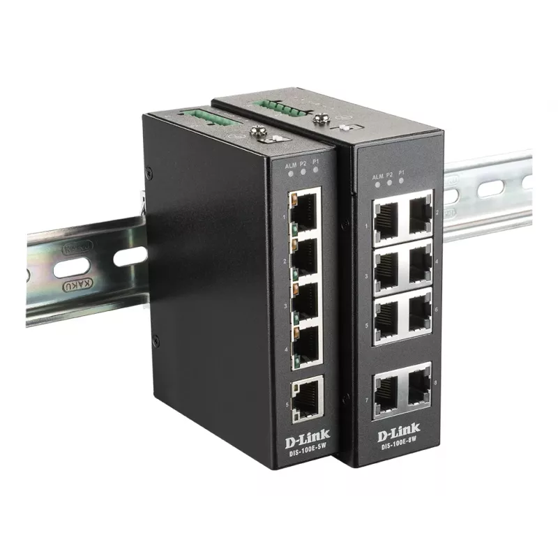 D-Link 8-Port Unmanaged Industrial Switch με 8 x 10/100 BaseT(X) θύρες