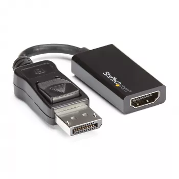 Προσαρμογέας DisplayPort σε HDMI StarTech.com - 4K 60Hz ενεργός μετατροπέας βίντεο DP 1.4 σε HDMI 2.0 - dongle προσαρμογέα καλωδίου DP σε οθόνη/τηλεόραση/display - βύσμα DP με κλείδωμα