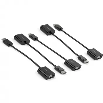 Προσαρμογέας DisplayPort σε VGA StarTech.com 5 τεμ. – ενεργός προσαρμογέας DisplayPort 1.2 σε VGA – dongle ψηφιακού μετατροπέα βίντεο DP σε αναλογικό VGA – προσαρμογέας οθόνης βύσμα DisplayPort σε υποδοχή VGA