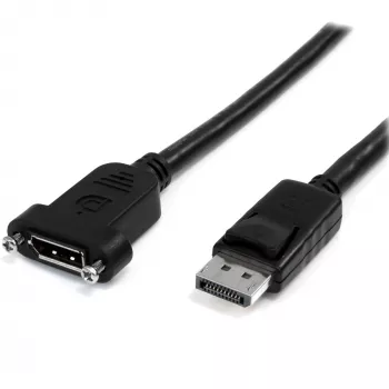 StarTech.com καλώδιο DisplayPort 1 m με βάση στήριξης πάνελ – 4K x 2K – καλώδιο επέκτασης DisplayPort 1.2 βύσμα αρσενικό σε υποδοχή θηλυκή – καλώδιο επέκτασης βίντεο DP με σύνδεση DP βάσης στήριξης πάνελ – καλώδιο οθόνης DP
