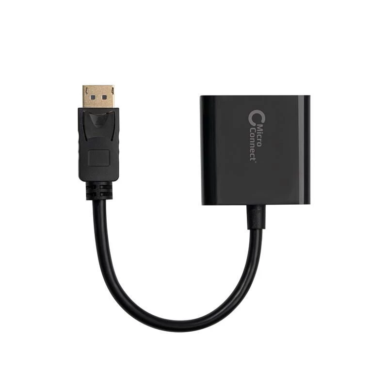Microconnect DPVGA15CM ενεργός προσαρμογέας DisplayPort 1.2 σε VGA (HD-15), αρσενικό/θηλυκό, 0,15 m, μαύρος