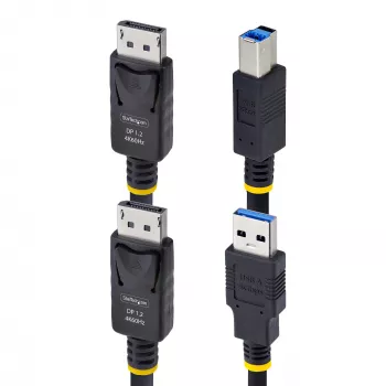 StarTech.com Καλώδιο KVM DisplayPort και USB 5 Gbit/s 6ft (1,8 m), 4K 60 Hz, καλώδιο συνδυασμού DP 1.2/USB 3.0 καθολικά συμβατό για KVM switches