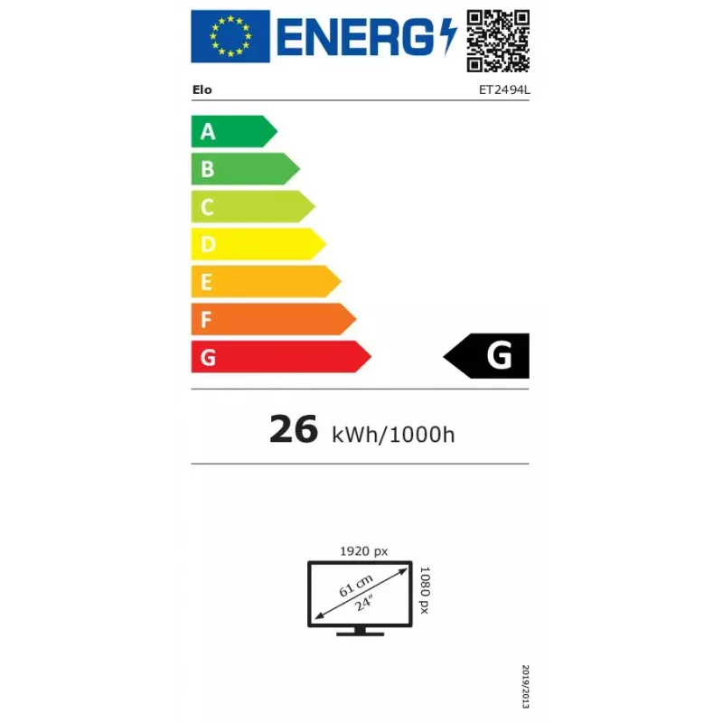 Οθόνη Elo Touch Solutions 2494L 23,8 ίντσες LCD οθόνη αφής 1920 x 1080
