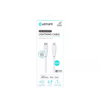 Καλώδιο Lightning eSTUFF ES602370 3m USB‑C 2,4A 5V