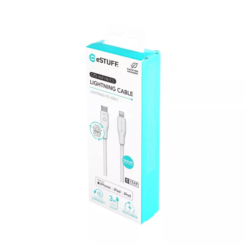 Καλώδιο Lightning eSTUFF ES602370 3m USB‑C 2,4A 5V