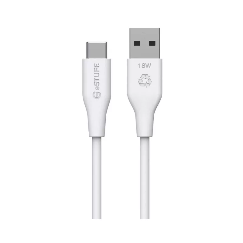 Καλώδιο USB eSTUFF ES605270 USB 2.0 2 m USB-C USB-A λευκό
