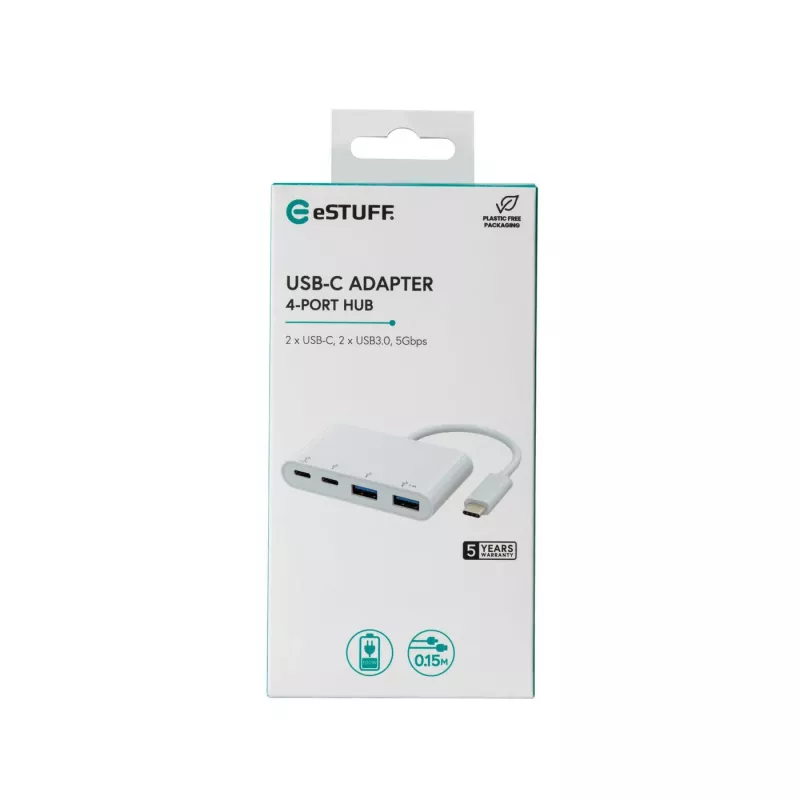 eSTUFF ES625002 διανομέας USB-C, 2 x USB-C 5 Gbps