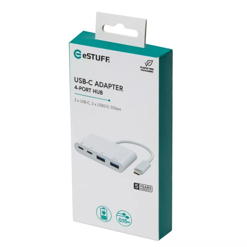 eSTUFF ES625002 διανομέας USB-C, 2 x USB-C 5 Gbps