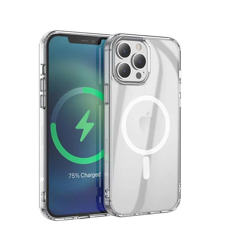 eSTUFF Berlin ES67140004 μαγνητική θήκη για iPhone 13 Pro Max, συμβατή με MagSafe, TPU, διαφανής