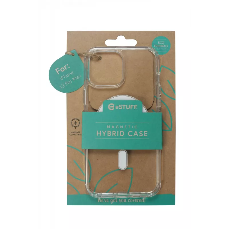 eSTUFF Berlin ES67140004 μαγνητική θήκη για iPhone 13 Pro Max, συμβατή με MagSafe, TPU, διαφανής