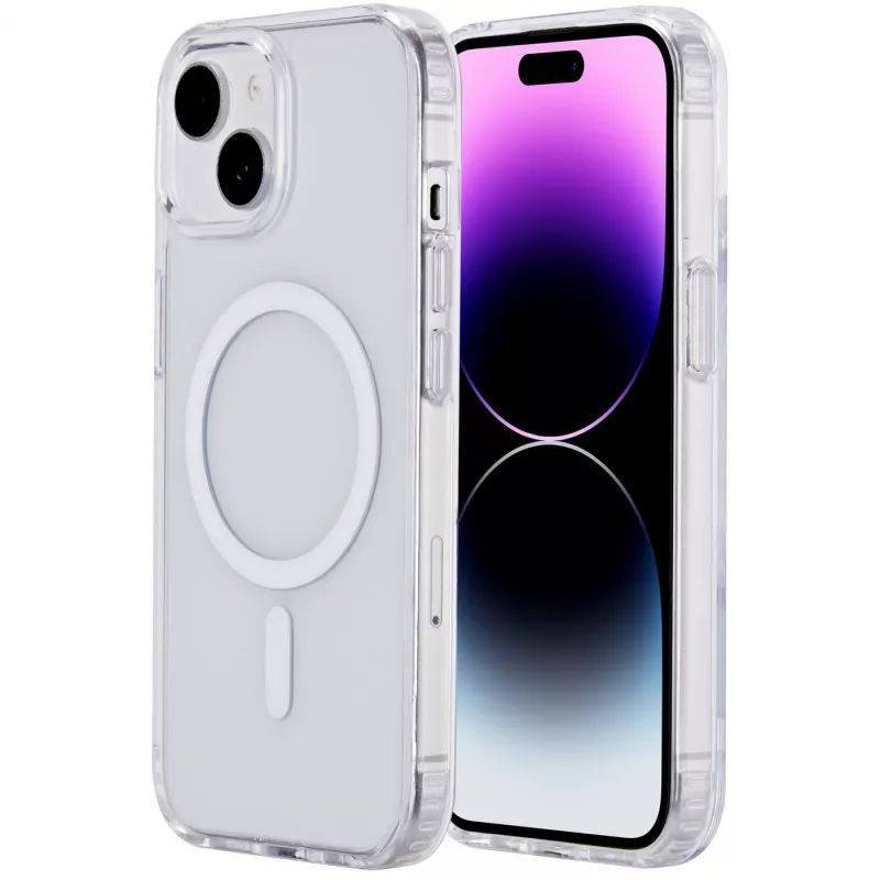 eSTUFF Berlin ES67140026 μαγνητική θήκη για iPhone 15 Plus, συμβατή με MagSafe, πολυανθρακικό, TPU, διαφανής