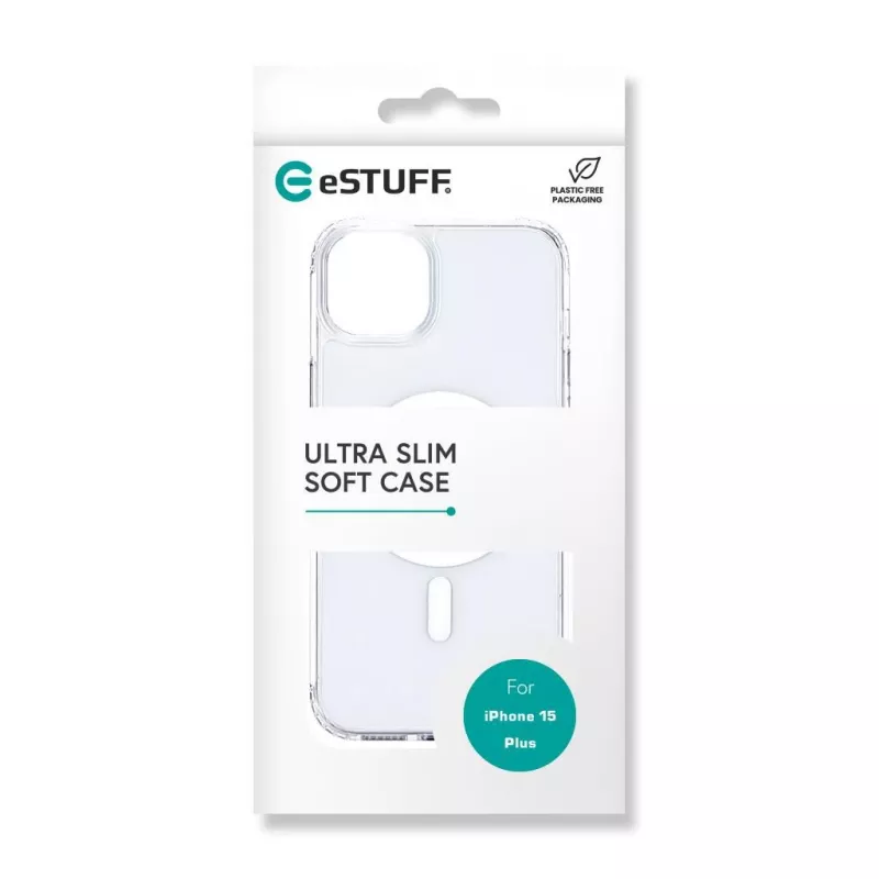eSTUFF Berlin ES67140026 μαγνητική θήκη για iPhone 15 Plus, συμβατή με MagSafe, πολυανθρακικό, TPU, διαφανής