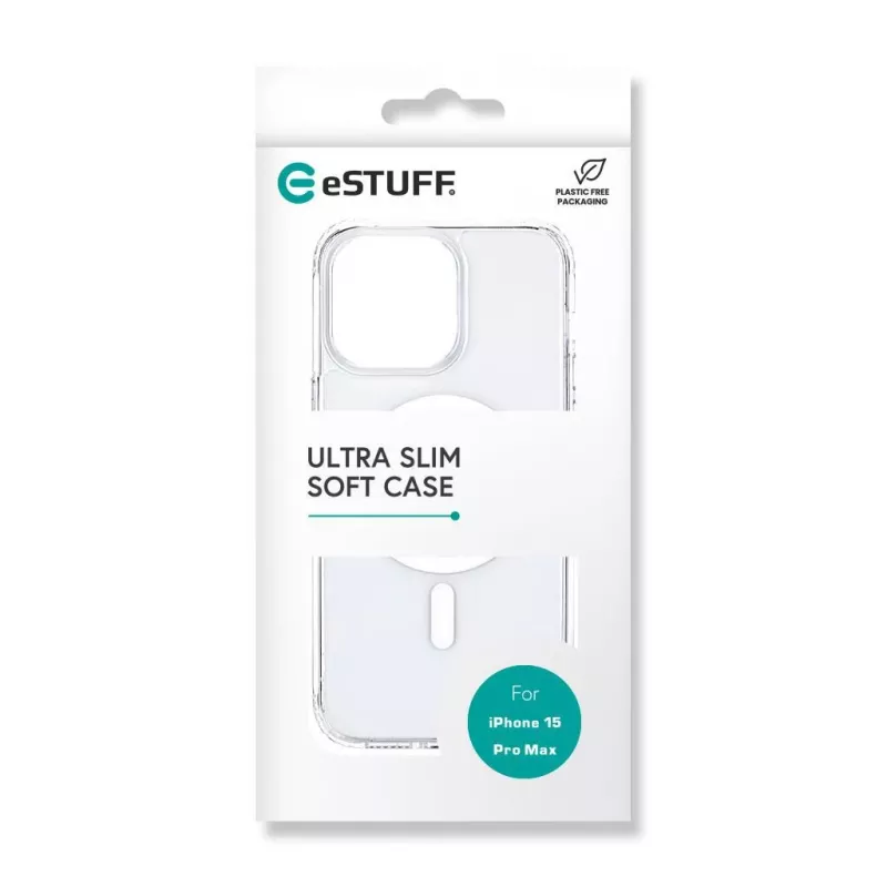 eSTUFF Berlin ES67140028 μαγνητική θήκη για iPhone 15 Pro Max, συμβατή με MagSafe, πολυανθρακικό, TPU, διαφανής