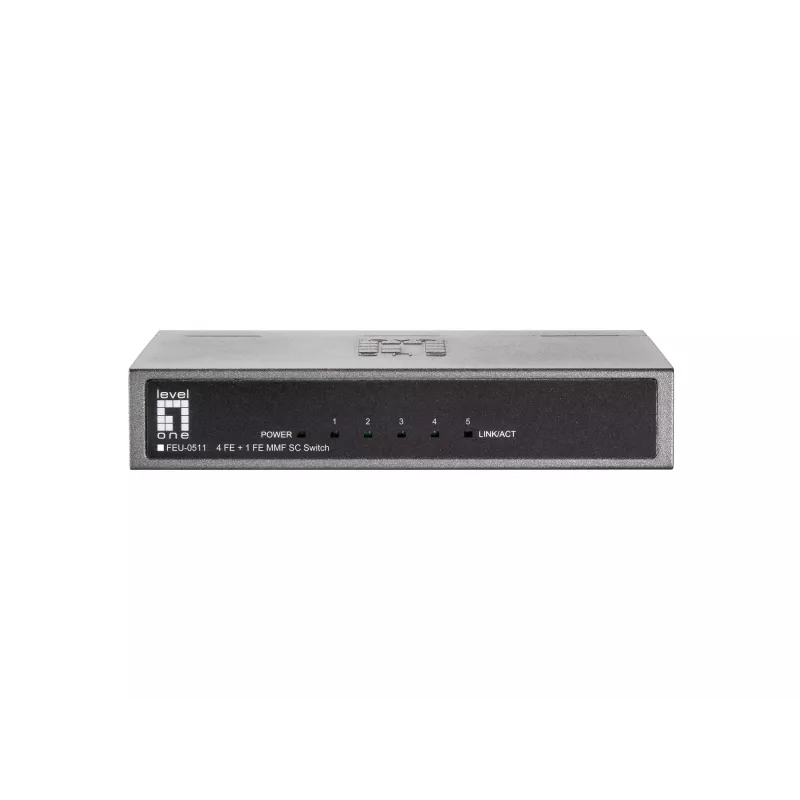 LevelOne switch Fast Ethernet 5 θυρών, 1 x SC πολύτροπη οπτική ίνα