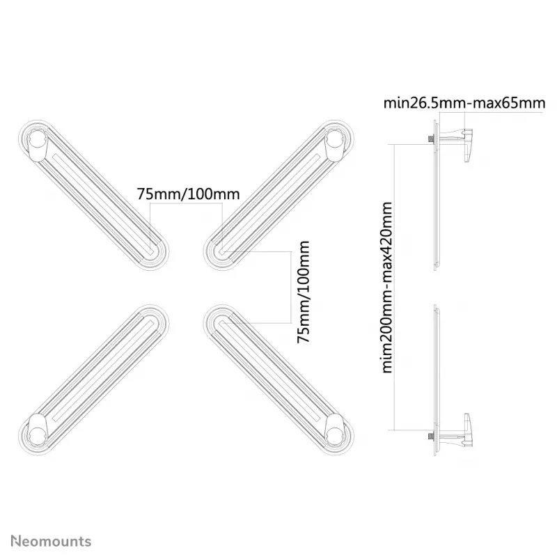Neomounts FPMA-VESANON Προσαρμογέας VESA 13-27 ίντσες
