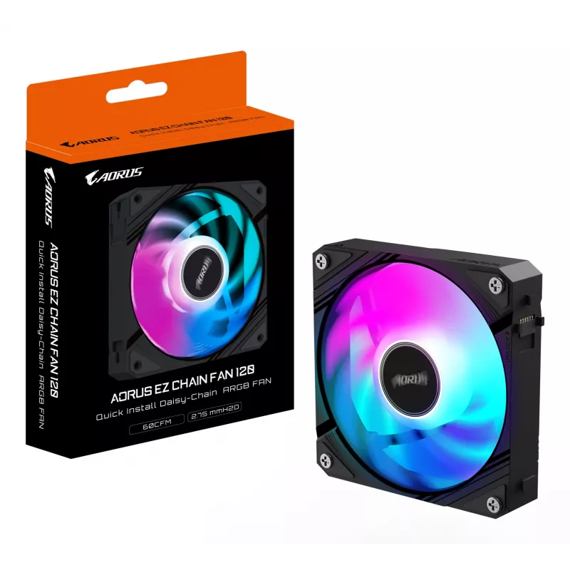 All-in-One υδρόψυξη GIGABYTE AORUS EZ CHAIN FAN 120 12 cm μαύρο