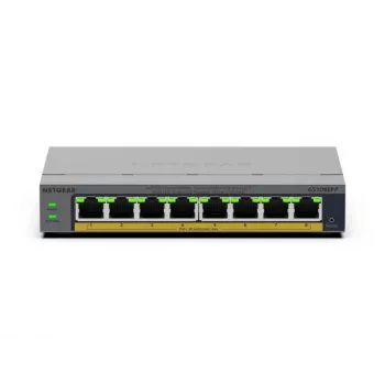 NETGEAR GS108EPP Unmanaged Gigabit Ethernet (10/100/1000) Power over Ethernet (PoE) Desktop/Επιτοίχια τοποθέτηση γκρι
