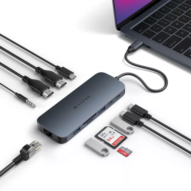 Targus HD4006GL Βάση laptop/Port replicator USB 3.2 Gen 2 (3.1 Gen 2) Type-C Μαύρο