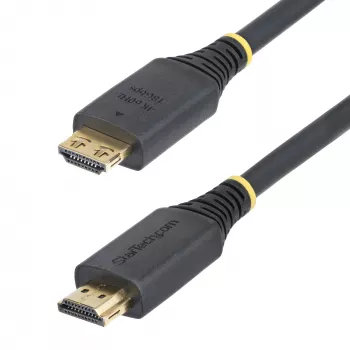 StarTech.com 15ft (4.5m) High Speed HDMI Καλώδιο με Βύσματα Σύσφιξης, 4K 60Hz/1440p 144Hz, HDR10/HDCP 2.2/ARC, 18Gbps, UHD HDMI 2.0 Καλώδιο για TV/Monitor/Display, Επένδυση TPE