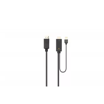 Microconnect HDMI-DP-CON2 Καλώδιο-Αντάπτορας Βίντεο 2 m DisplayPort Μαύρο
