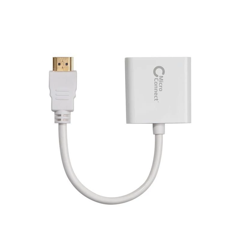 Microconnect HDMVGA1 προσαρμογέας HDMI σε VGA, αρσενικό/θηλυκό, χωρίς ήχο, λευκό