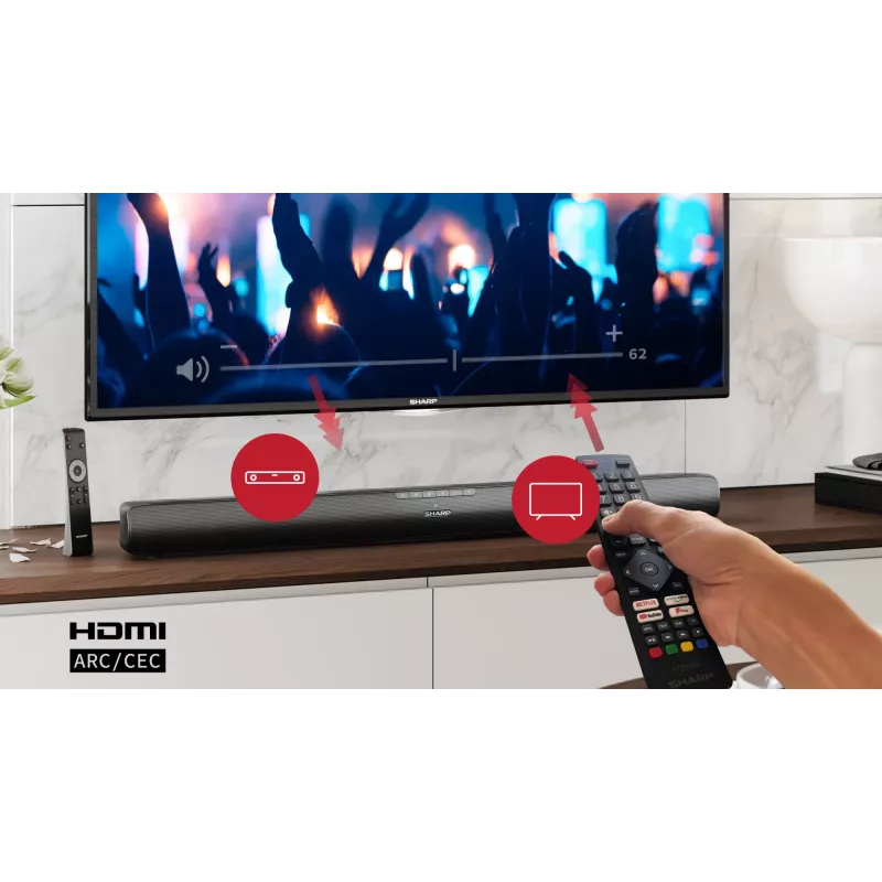 Sharp HT-SB100 Ηχείο Soundbar Μαύρο 2.0 Κανάλια 75 W