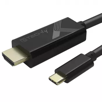 Techly καλώδιο προσαρμογέα USB-C αρσενικό σε HDMI 2.0 4K αρσενικό 2 m μαύρο