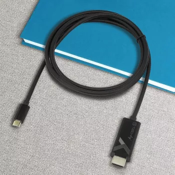 Techly IADAP-USBC-HDMI5TY καλώδιο προσαρμογέα βίντεο 5 m USB Type-C HDMI Type A (Standard) μαύρο