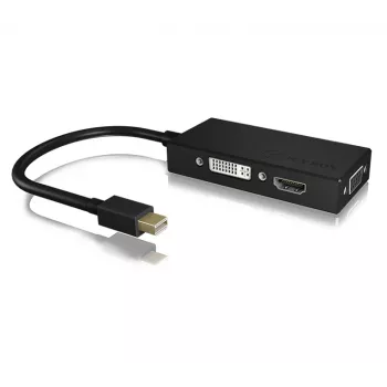 ICY BOX IB-AC1032 Mini DisplayPort DVI-D + VGA (D-Sub) + HDMI μαύρο