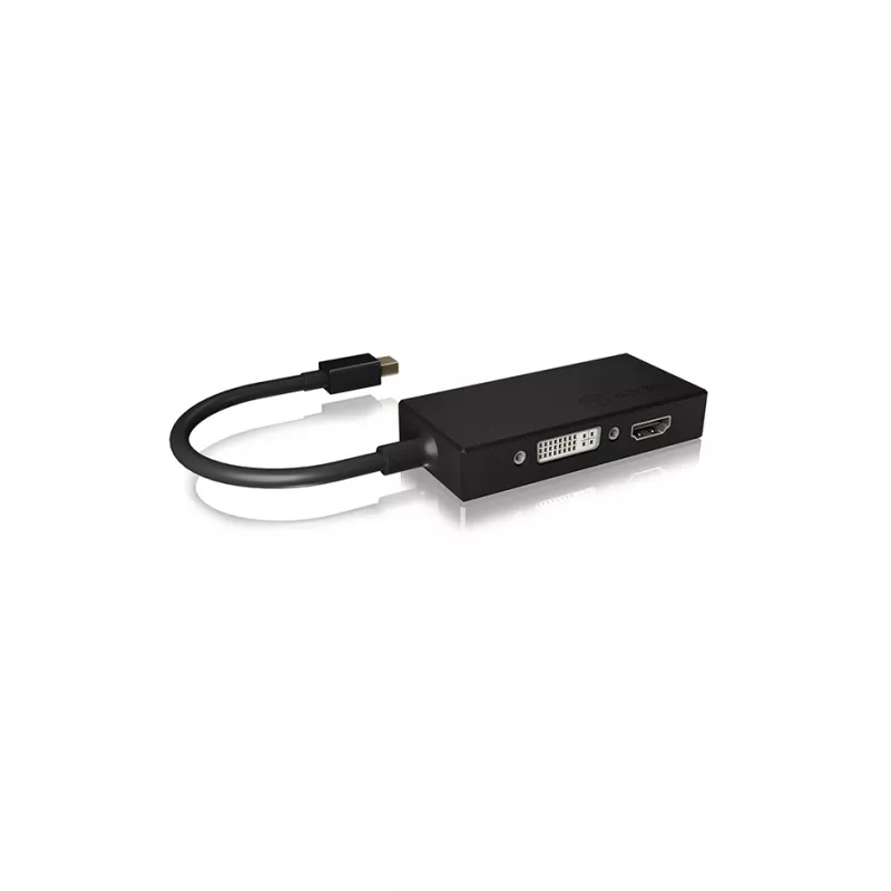ICY BOX IB-AC1032 Mini DisplayPort DVI-D + VGA (D-Sub) + HDMI μαύρο