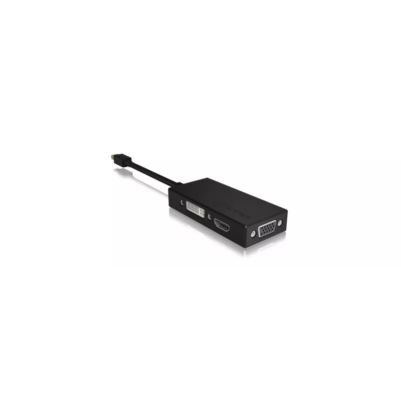 ICY BOX IB-AC1032 Mini DisplayPort DVI-D + VGA (D-Sub) + HDMI μαύρο