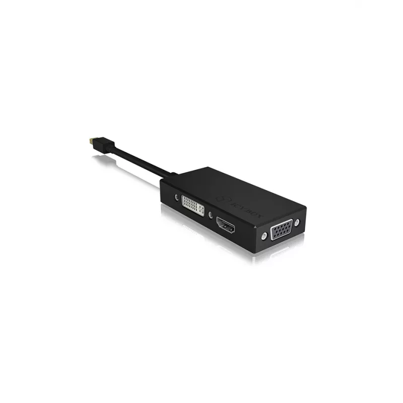 ICY BOX IB-AC1032 Mini DisplayPort DVI-D + VGA (D-Sub) + HDMI μαύρο