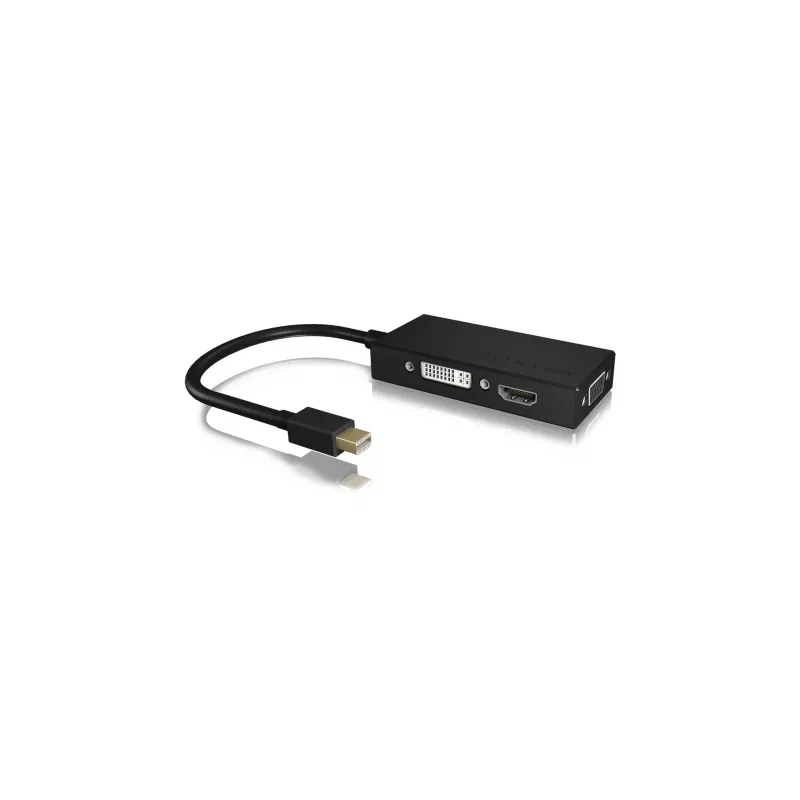 ICY BOX IB-AC1032 Mini DisplayPort DVI-D + VGA (D-Sub) + HDMI μαύρο