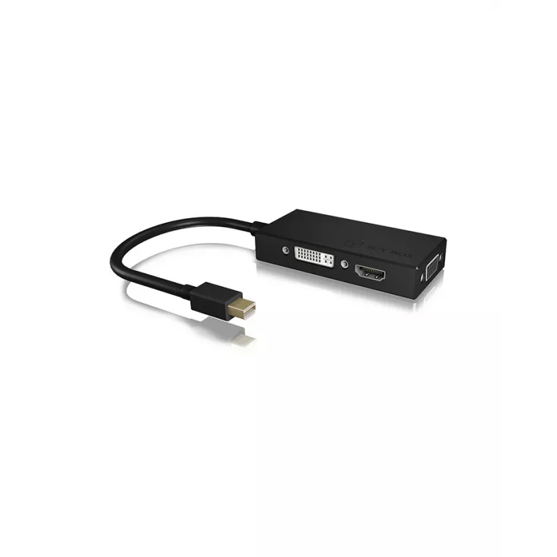 ICY BOX IB-AC1032 Mini DisplayPort DVI-D + VGA (D-Sub) + HDMI μαύρο