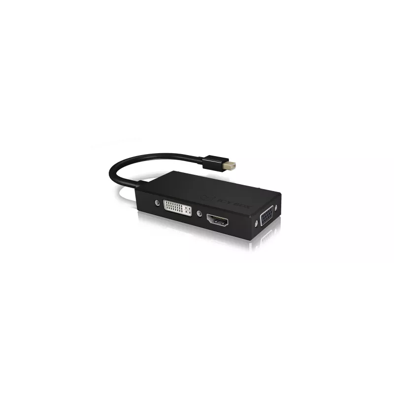 ICY BOX IB-AC1032 Mini DisplayPort DVI-D + VGA (D-Sub) + HDMI μαύρο