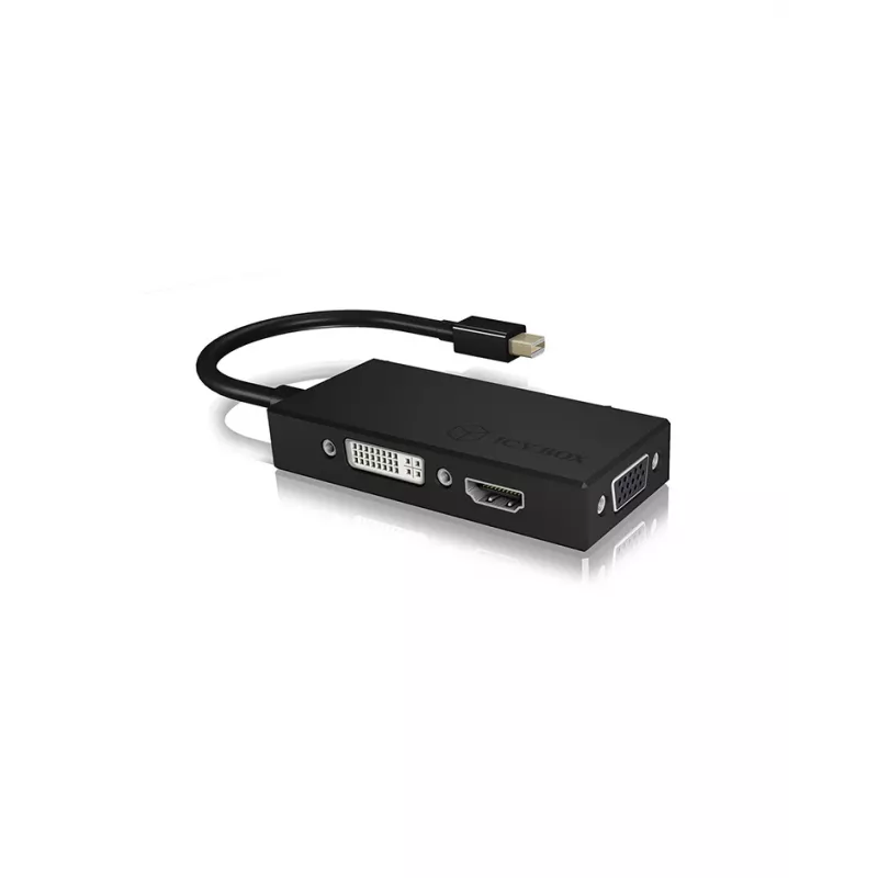 ICY BOX IB-AC1032 Mini DisplayPort DVI-D + VGA (D-Sub) + HDMI μαύρο