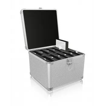 ICY BOX IB-AC628 βαλίτσα μέταλλο, πλαστικό ασημί