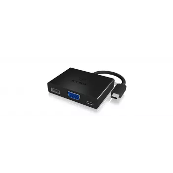 ICY BOX IB-DK4032-CPD Προσαρμογέας USB-C σε VGA Multiport
