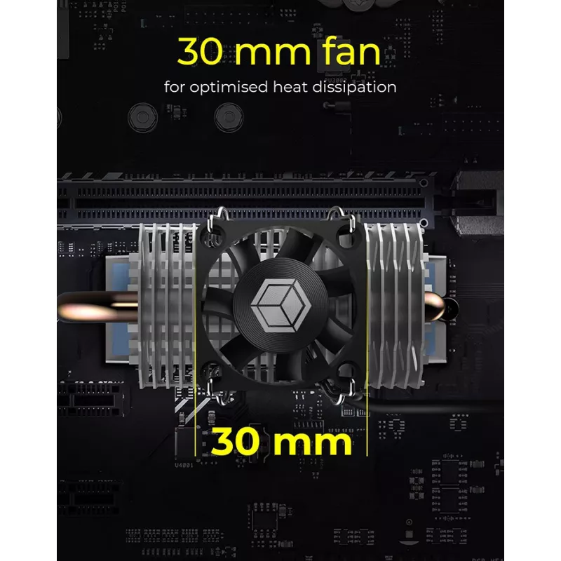ICY BOX IB-M2HSF-705 μονάδα στερεάς κατάστασης ψύκτρα/ψύκτης 3 cm ασημί 1 τεμ.