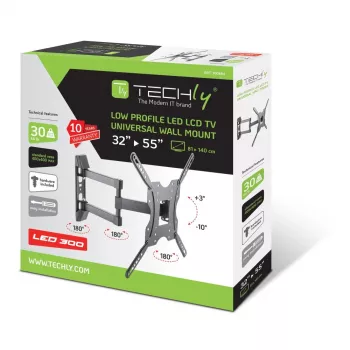 Techly 32-55 ίντσες universal βάση τοίχου LCD TV μαύρο