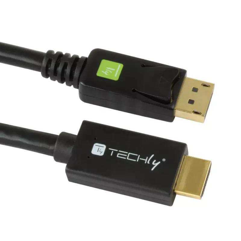 Techly καλώδιο μετατροπέα 2m DisplayPort σε HDMI 1.2 4K ICOC DSP-H12-020