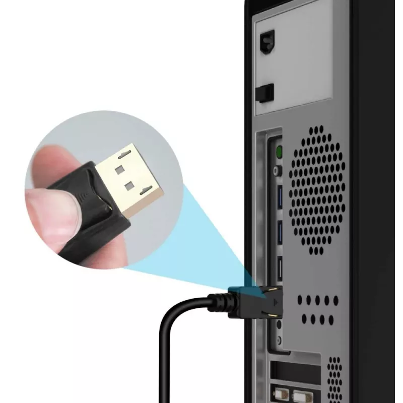 Techly καλώδιο μετατροπέα 2m DisplayPort σε HDMI 1.2 4K ICOC DSP-H12-020