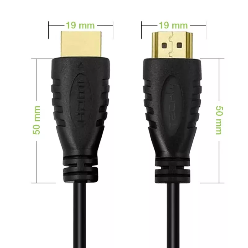 Techly καλώδιο HDMI 2.0 A/A M/M 9m μαύρο 18 Gbit/s 3D