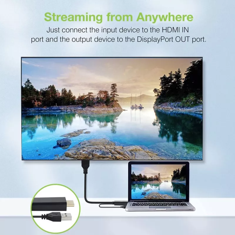 Μετατροπέας σήματος βίντεο Techly ICOC HDMI-DP12A 4096x2160 120Hz