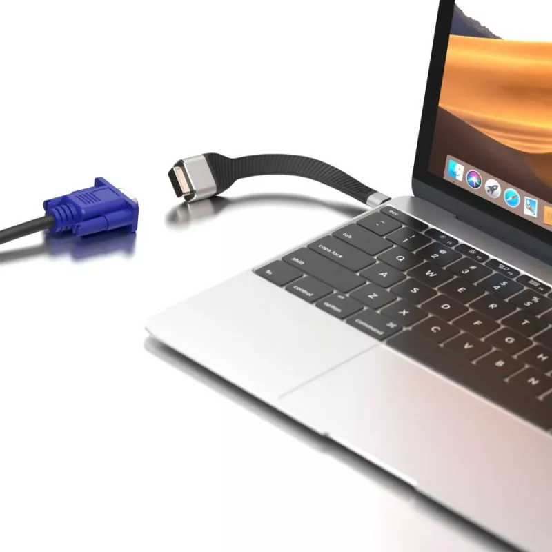 Techly ICOC-USBC-VGA καλώδιο προσαρμογέα βίντεο 0,12 m USB Type-C VGA (D-Sub)