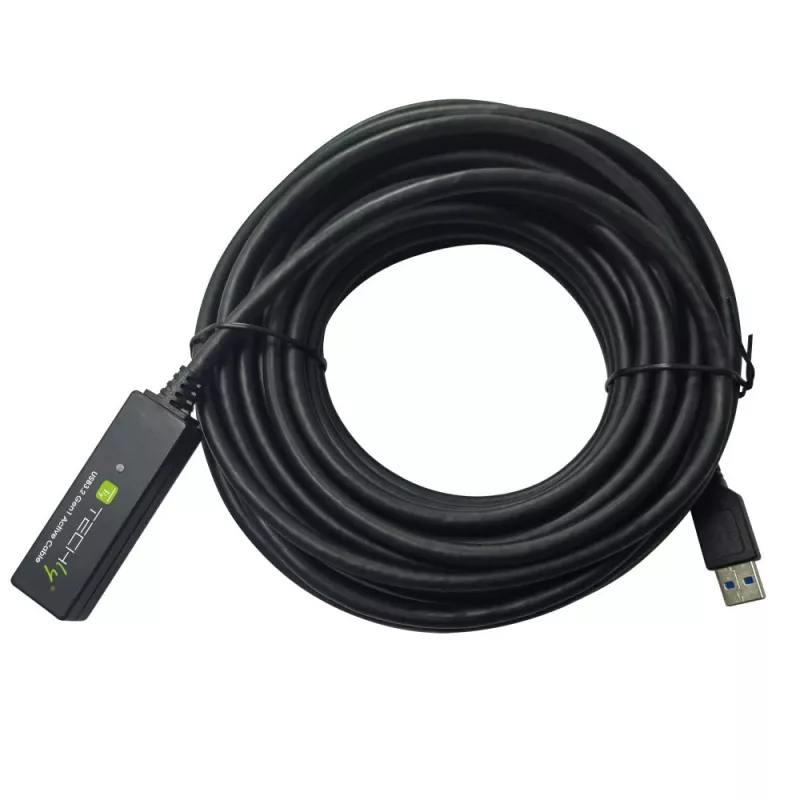 Techly ICUR30100G USB 3.2 Gen 1 (USB 3.0) καλώδιο επέκτασης με επαναλήπτη, 10 m