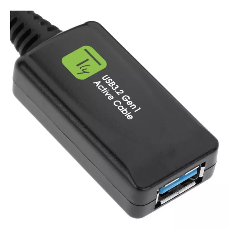 Techly ICUR3050G USB 3.2 Gen 1 (USB 3.0) καλώδιο επέκτασης με επαναλήπτη, 5 m