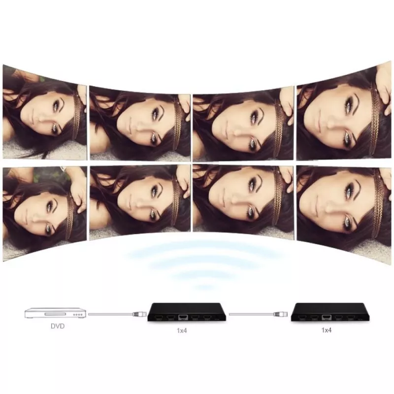 Techly Διαχωριστής HDMI 2.0 4K UHD 3D 4 θυρών